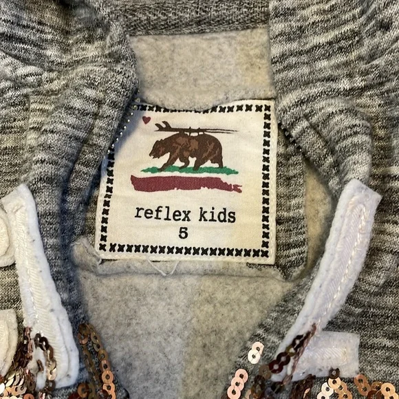 Reflex kids Cali love glitter zip up hoodie - Picture 3 of 9